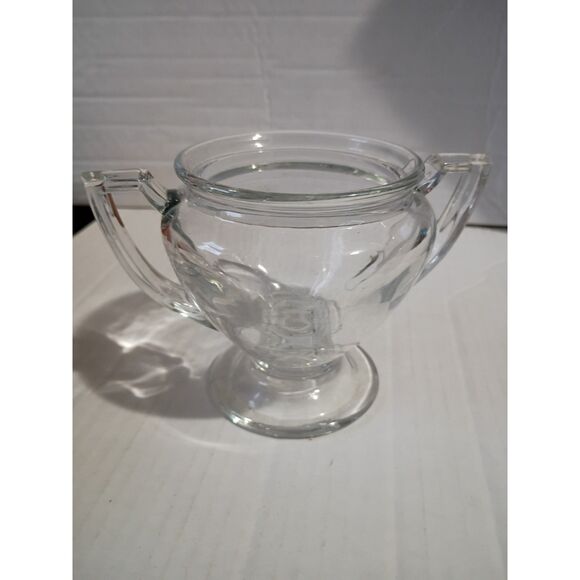 Heisey Clear Glass Trophy Style 4" Candy Dish Vase Sugar Bowl - Picture 1 of 6
